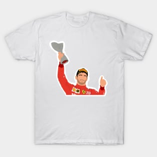 Charles Leclerc celebrating on the podium of the 2019 Abu Dhabi Grand Prix T-Shirt